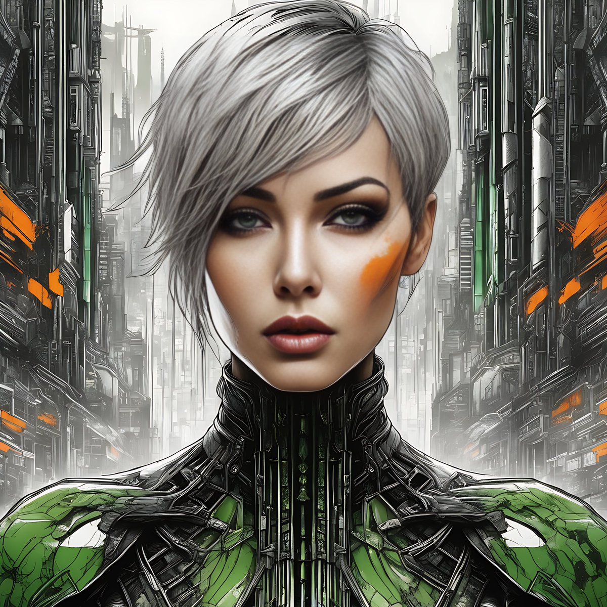waiwy's tweet photo. Tina 2.0 the fall (autumn) of 2070
#playgroundai #digitalpainting #digitalartist #digitalillustration #digitalart #aiart #generativeart #aiartcommunity #aiartis #Illustrious_aiart #Illustrious_art #BallpointPen #DrippingPaint #SplatterPaint #green #orange https://t.co/FRJItVnURq