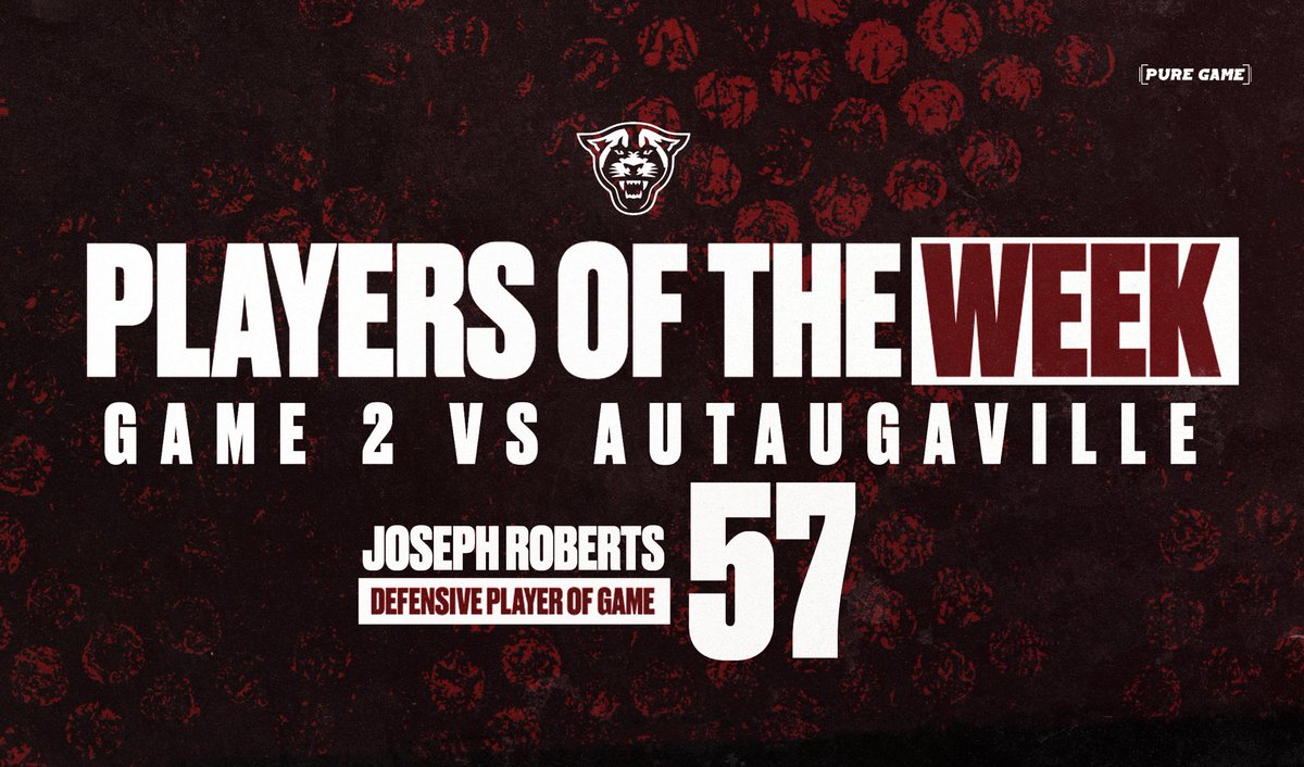 Our players of the week for game #2! 
#PantherPride🐾