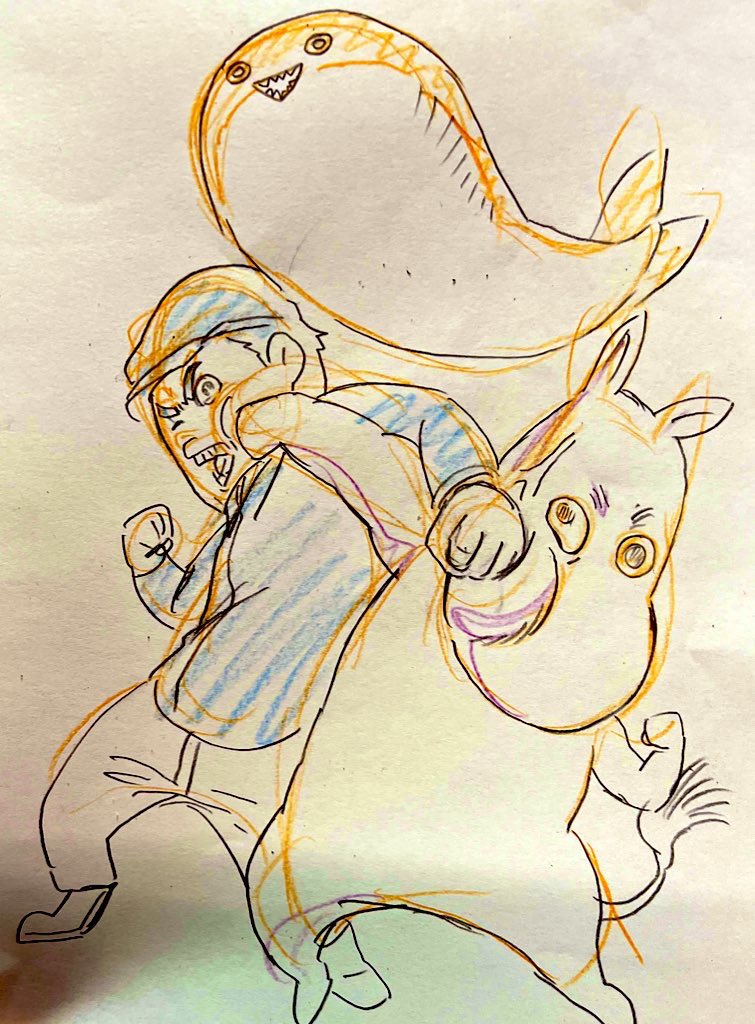 「待ってろよ!トロール!」|横田守 mamoru yokota 半死半生のイラスト