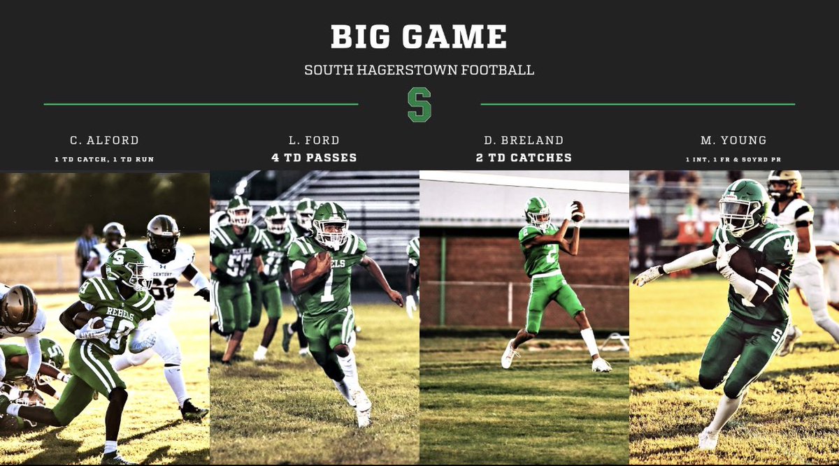 Top Performers from week 1 win over Century 48-14‼️
#SouthSide
#Rebels
💚💚🏈🏈💚💚
📈📈📈📈📈📈
