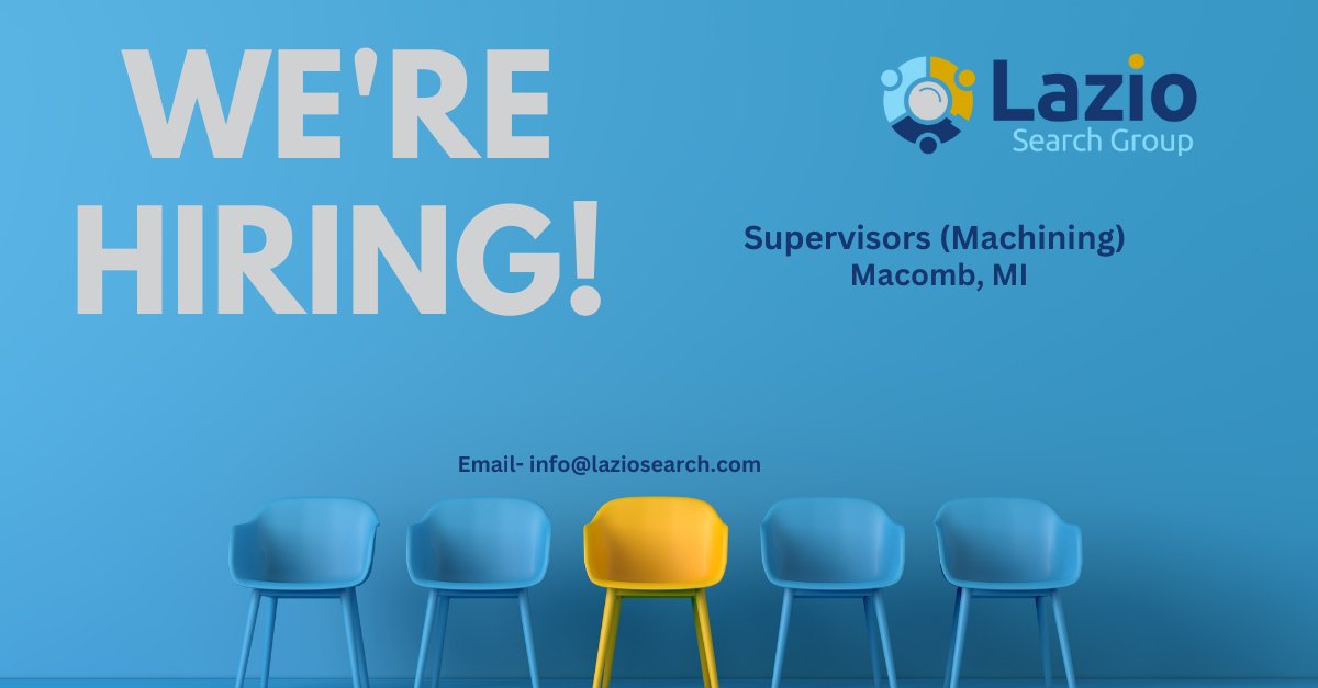 🔍 Seeking Supervisors with a machining background! If you're experienced in the field, let's connect and discuss exciting opportunities. #SupervisorJobs #MachiningExpertise 🔧