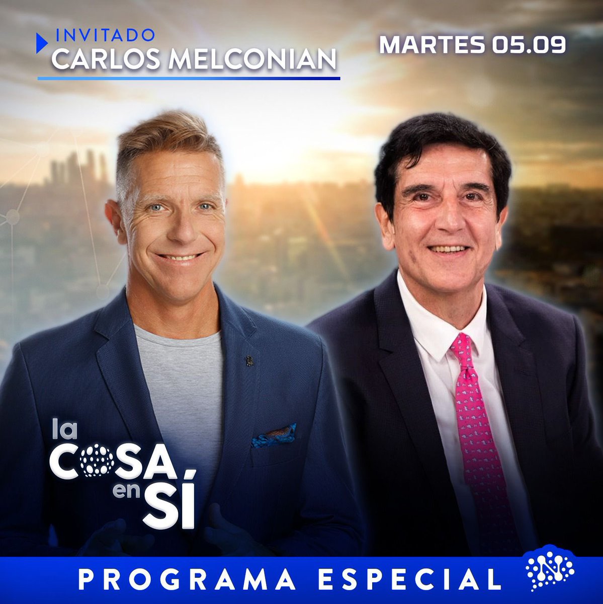 CarlosMelconian's tweet photo. Hoy 20 30 h, mano a mano con @fantinofantino en #LaCosaEnSí @neuramedia https://t.co/ISlFMMr9iT