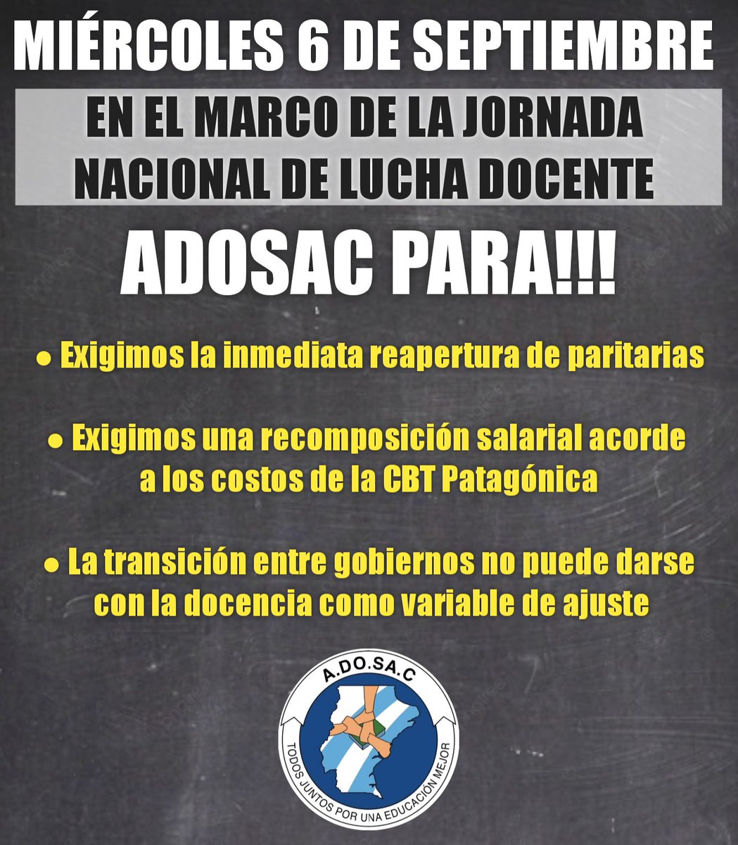 ADOSAC Provincial tweet media