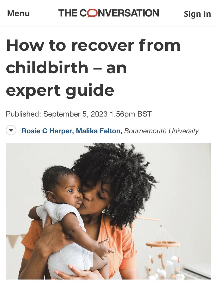 It was a great experience working with @ConversationUK and @MalikaFelton on this important piece for the #WomensHealthMatters series 

theconversation.com/how-to-recover…