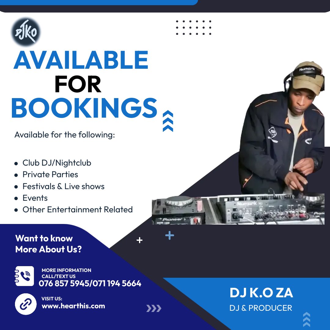 DjkoThereal's tweet photo. 🚨🚨🚨Available for bookings 🚨🚨🚨 https://t.co/mSmwzFgZwb