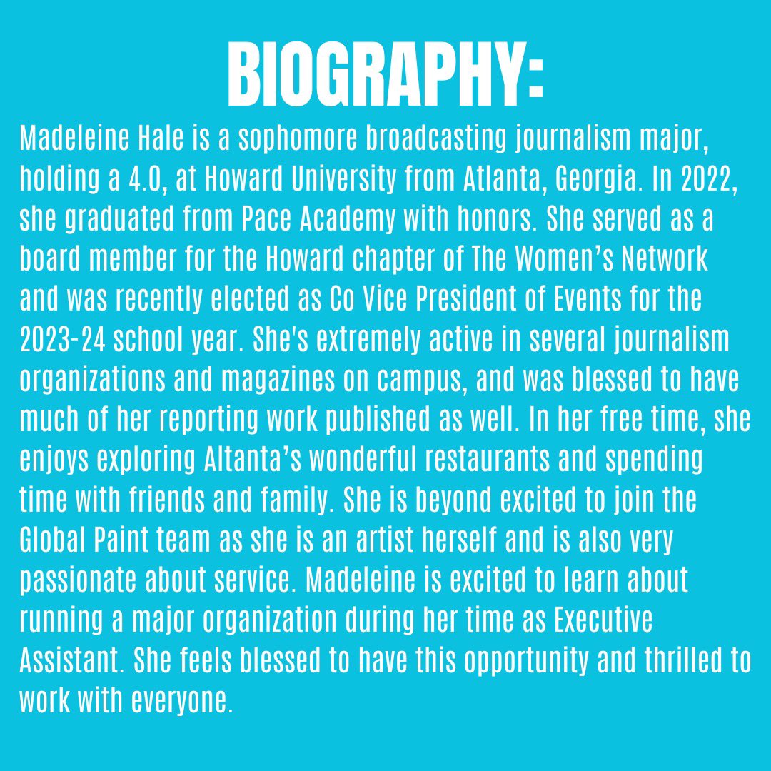 Welcome Madeleine!! 

#globalpaintforcharity