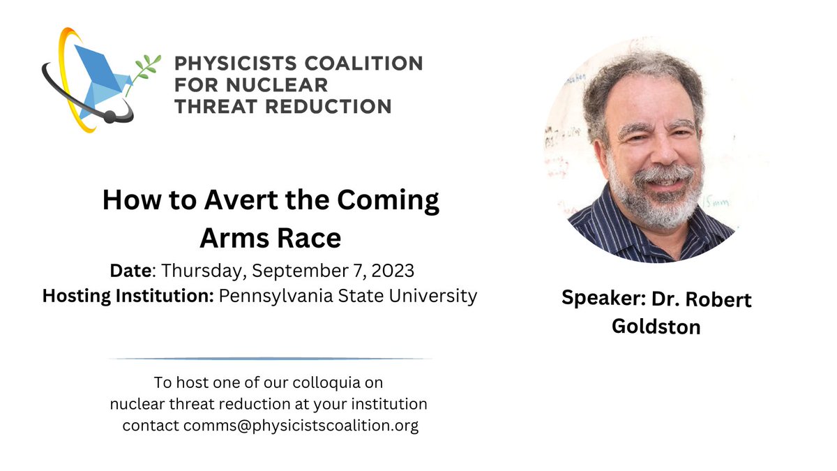 Physicists Coalition for Nuclear Threat Reduction tweet media