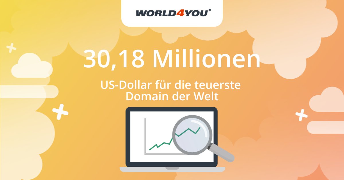 Die teuerste #Domain der Welt: Die Internetadresse privatejet.com wurde im Jahr 2012 um unglaubliche 30,18 Millionen US-Dollar verkauft. 👀💸

Selbstverständlich bekommst du deine Domain auch um weniger Geld - schau auf unserer Website vorbei: w4y.at/domain