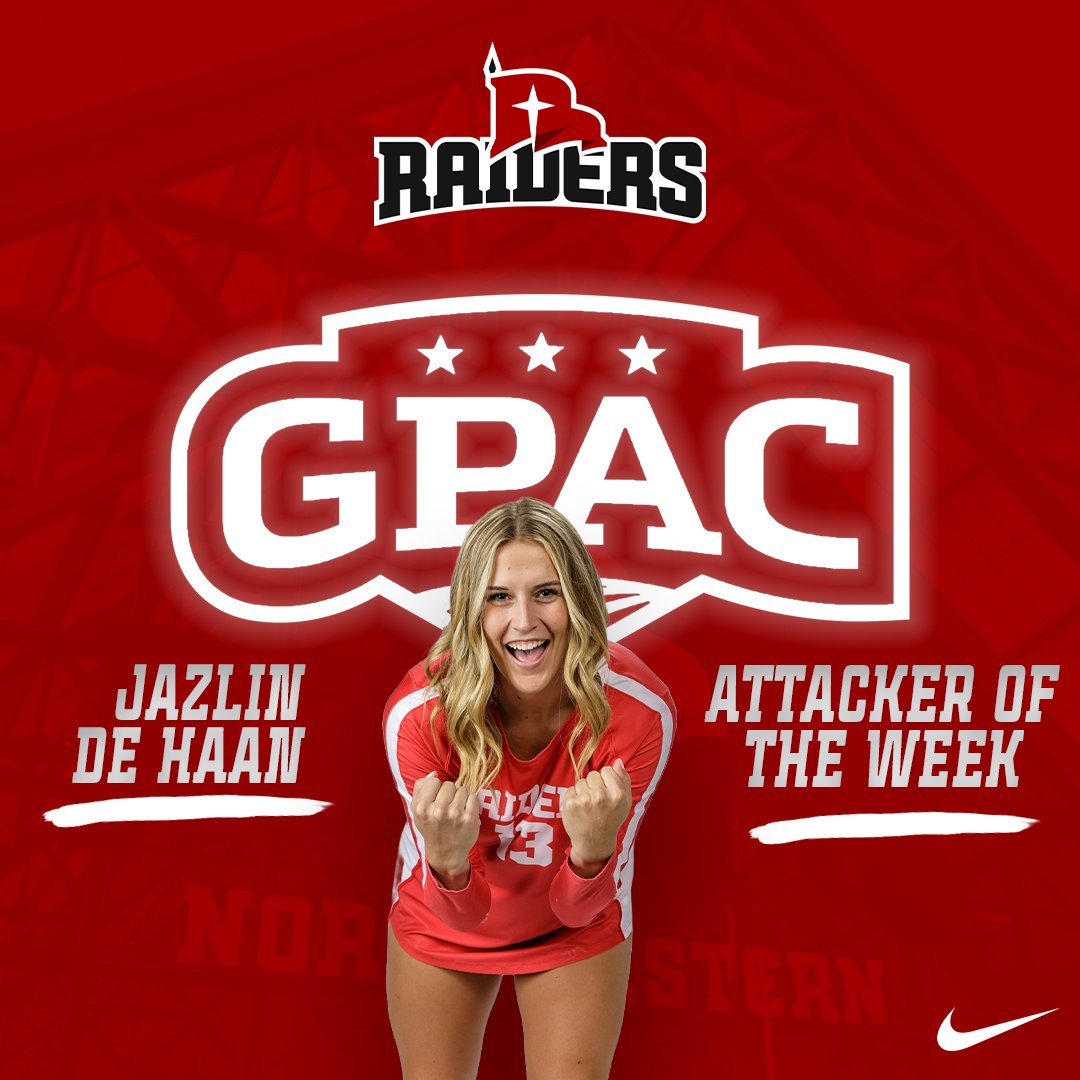 De Haan Earns <a href="/GPACSports/">Great Plains Athletic Conference</a> Attacker of the Week Honor.

📰: bit.ly/44JwcvU

#RaidersStandOut | <a href="/NWCVolleyball/">NWC Volleyball</a>