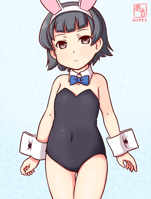 「霰も、やります。そのための、改装… …ちょっと、恥ずかしい…」#艦これ版真剣お絵描き60分一本勝負_20230905#霰 