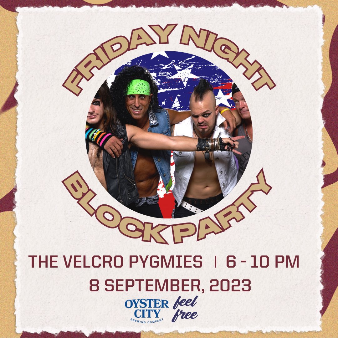 We’re back! Come party with us in College Town for the first Friday Night Block Party of the season. See y’all there! 🎉🎸