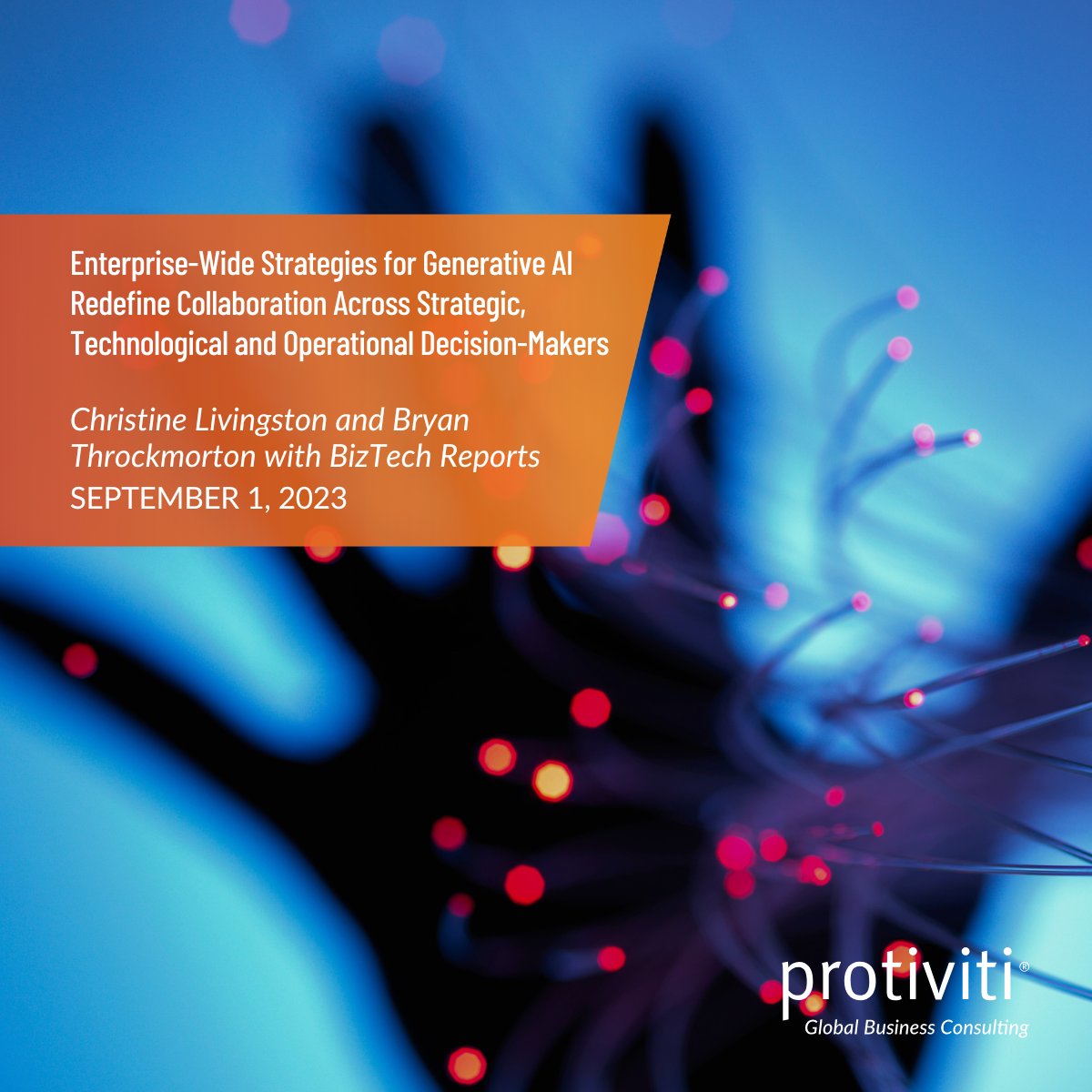 Protiviti's tweet image. #GenAI drives interest in accelerating disruption of business models and #technology modernization strategies. #ProtivitiTech&apos;s Christine Livingston and Bryan Throckmorton share with #BizTechReports why Gen #AI will leave a mark. ow.ly/yvs150PHcY3