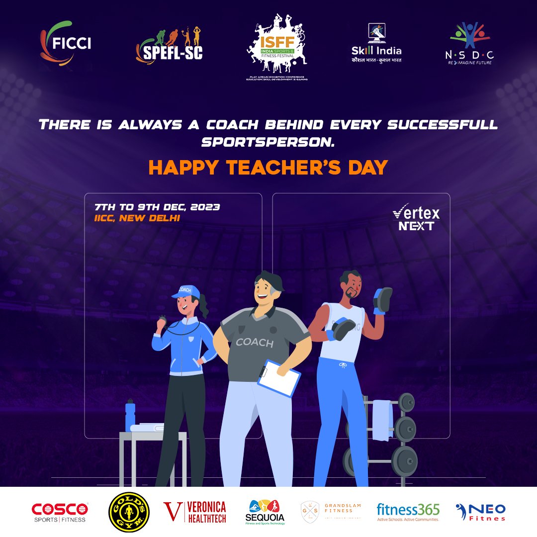 ISFF23's tweet photo. On this Teacher's Day, ISFF extends warm wishes to all those who inspire greatness in sports. 🙌
Book your exhibition space now: https://t.co/F4SDTzOJyT
Get your free visitor pass today: https://t.co/zadHRiCkt5
Let's celebrate those who mold champions! 🥇🌟 #TeachersDay2023 https://t.co/qVKek8QMWY