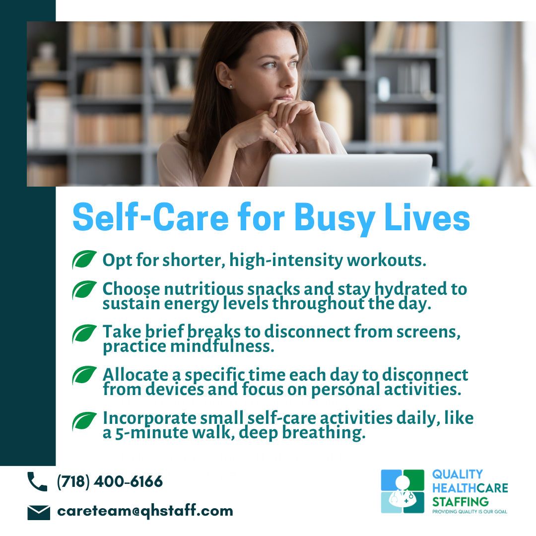 qhstaff20's tweet photo. Take a moment, breathe, and remember: even amidst the hustle, self-care is essential. Nourish your mind, body, and soul. You're worth it! ๐ฑ๐ #SelfCareSunday #BusyLifeBalance #qhstaff #staffingagency #staffingsolutions #staffinginny #healthcarestaffing https://t.co/zHXgArmUSB