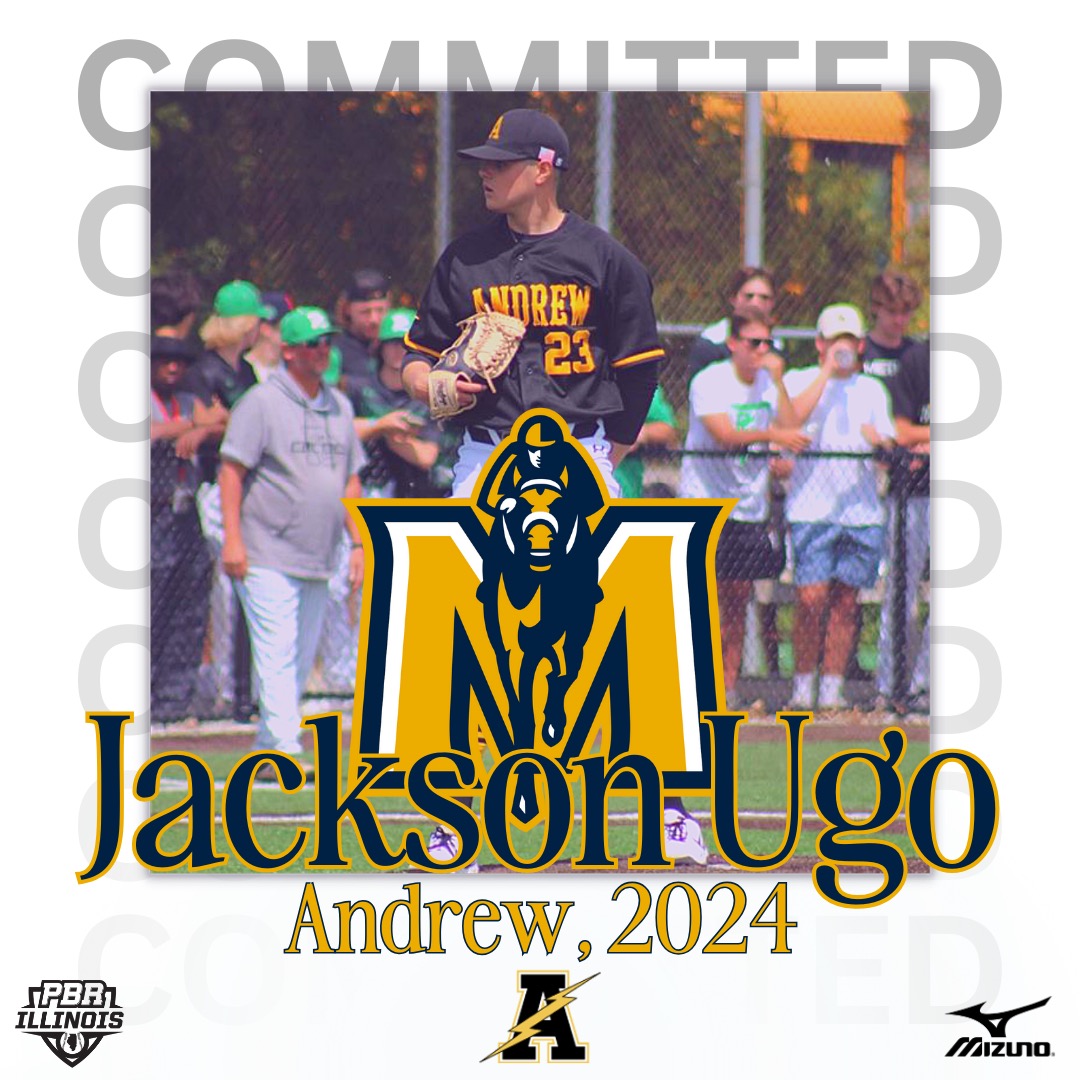 LHP Jackson Ugo (Andrew, 2024) commits to Murray State. 

Ranked No. 154, Ugo's fastball has been up to 87 mph in recent looks.

(<a href="/RacersBaseball/">Murray State Baseball</a> | <a href="/tboltbaseball/">VJA Baseball</a>)

👤: loom.ly/vu6sNXI

#ILStateGamesCommit
