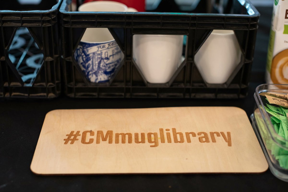 CM_Austin's tweet image. Check out a mug for the morning at our next event! Our mug library is a small way to help reduce the environmental impact of our #CMATX events. #CMmuglibrary #CMpride