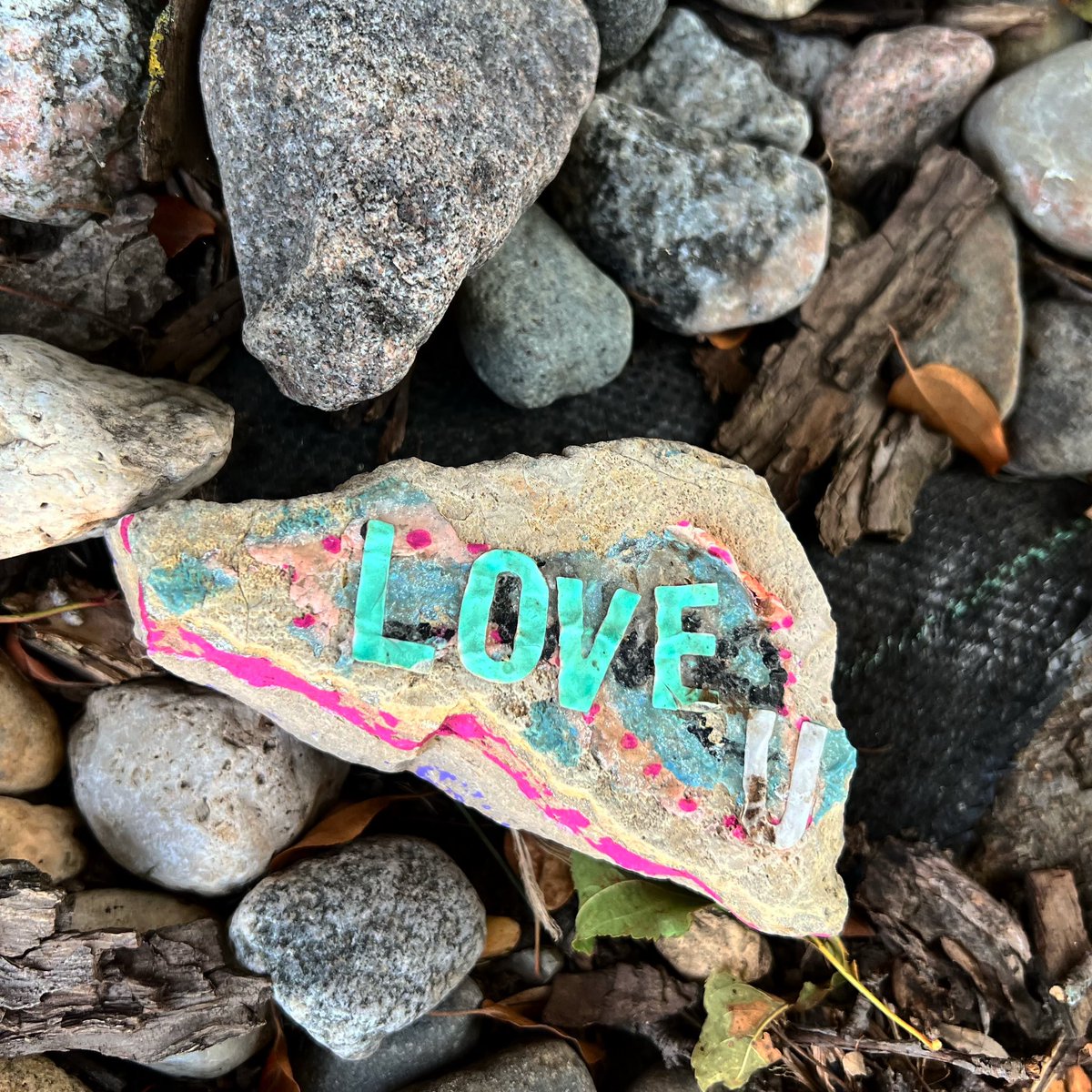 AngelaTague's tweet photo. I spotted this #KindnessRocks rock on my morning walk today! These happy finds always make me smile and give me a boost for the day! So, I’m sharing the LOVE! 🪨 💗 🎨 

#SiouxCityRocks #PaintedRocks #KindnessRocksProject #PaintRocks #CupcakesAndYogaPants #WebWritingAdvice https://t.co/ECh3uGUP36