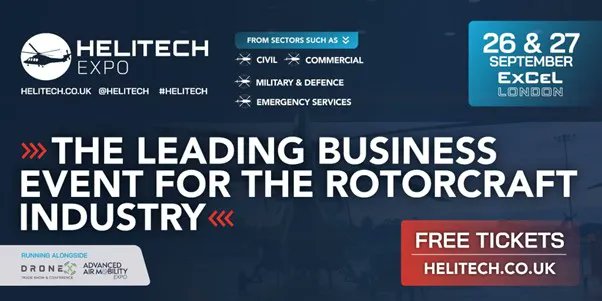 AirAmbulancesUK's tweet photo. We are thrilled to announce we are partnered with Helitech Expo this year! 🚁
Visit us on the 26 & 27 September at the ExCeL London which is transforming into a hub for the rotorcraft industry.
Get your free tickets here: https://t.co/tsmOeTEmbK
#helitech @HelitechWorld https://t.co/cyjnWA0UDM
