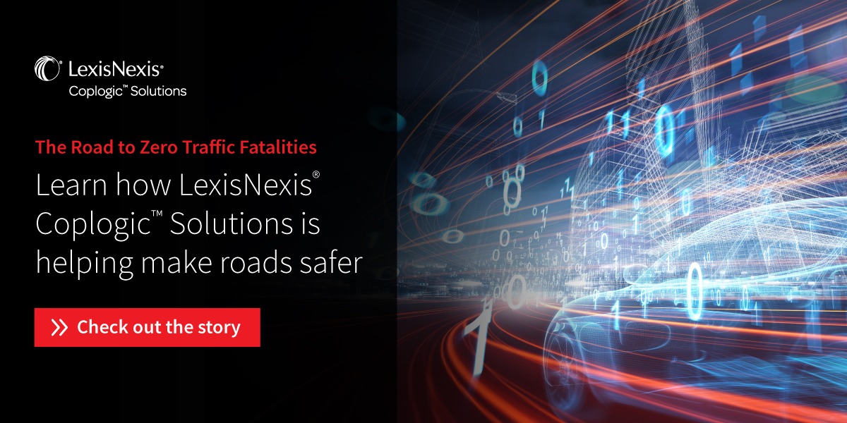 LexisNexisRisk's tweet image. Eliminating deaths on the highway may seem like an impossible goal but with the right data and analytics — states and law enforcement can achieve it. Learn how we are aiding in the push to end traffic fatalities. splr.io/60129kdTK

#trafficsafety #LexisNexisCoplogic
