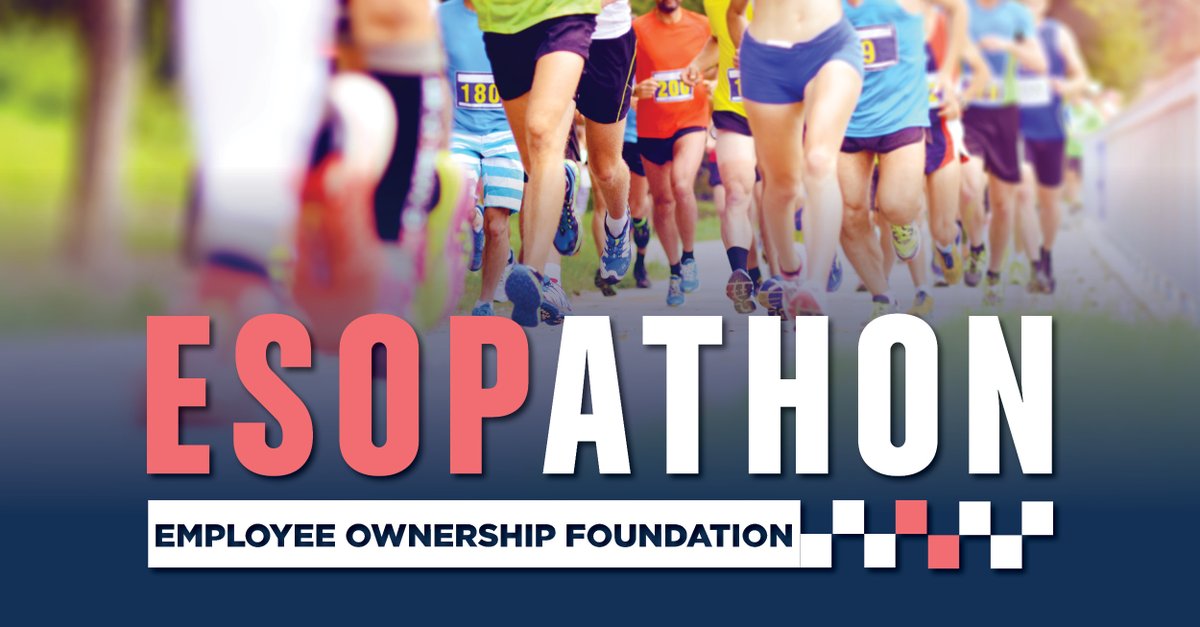 ESOPAssociation's tweet photo. ESOPATHON is back! Help the Employee Ownership Foundation (@OwnershipFound) raise the critical resources needed to support #employeeownership in America, and have fun in the process! Register for #ESOPATHON and get started today: https://t.co/nY1uwrvlCi https://t.co/Oa4GBgsf1c