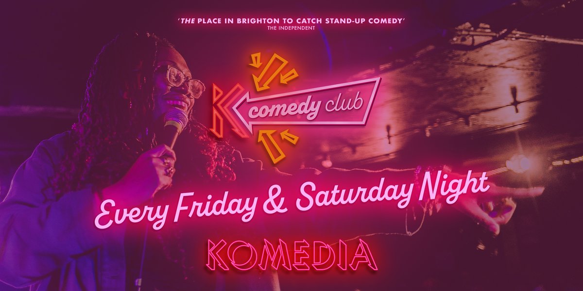Komedia Brighton (@komediabrighton) on Twitter photo Don't miss Komedia Comedy Club this Fri & Sat! 👉bit.ly/komedia-comedy…
This week we have another fabulous line-up with <a href="/sikisacomedy/">Sikisa Comedy</a> as MC, <a href="/RollingComedian/">Aaron Simmonds</a>, <a href="/FlowerOfAshton/">Liam Pickford</a> and <a href="/BrennanReece/">Brennan Reece</a> as headliner!
Get booking now! Don't miss Komedia Comedy Club this Fri & Sat! 👉bit.ly/komedia-comedy…
This week we have another fabulous line-up with <a href="/sikisacomedy/">Sikisa Comedy</a> as MC, <a href="/RollingComedian/">Aaron Simmonds</a>, <a href="/FlowerOfAshton/">Liam Pickford</a> and <a href="/BrennanReece/">Brennan Reece</a> as headliner!
Get booking now!