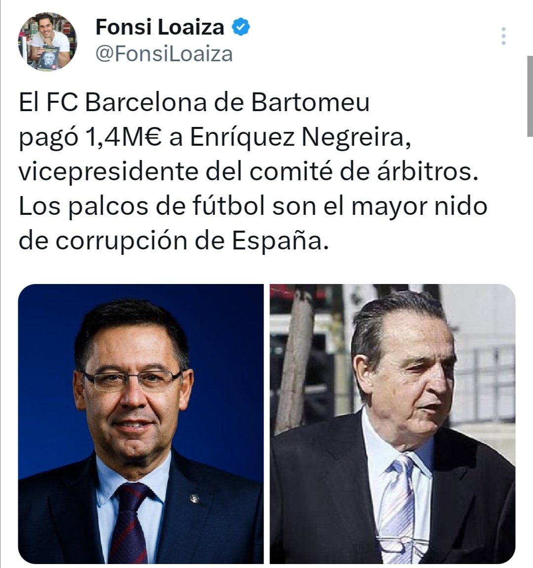FonsiLoaiza's tweet photo. @victorjimenez14 He escrito del tema Negreira. Lo que no haré es seguidismo de informes interesados de la Guardia Civil con recortes de prensa, cuando Florentino tiene en nómina a un teniente coronel de la Guardia Civil y la noticia la da un tipo que sacó con Inda cuentas falsas de Xavier Trias. https://t.co/C8TNPxGLXp