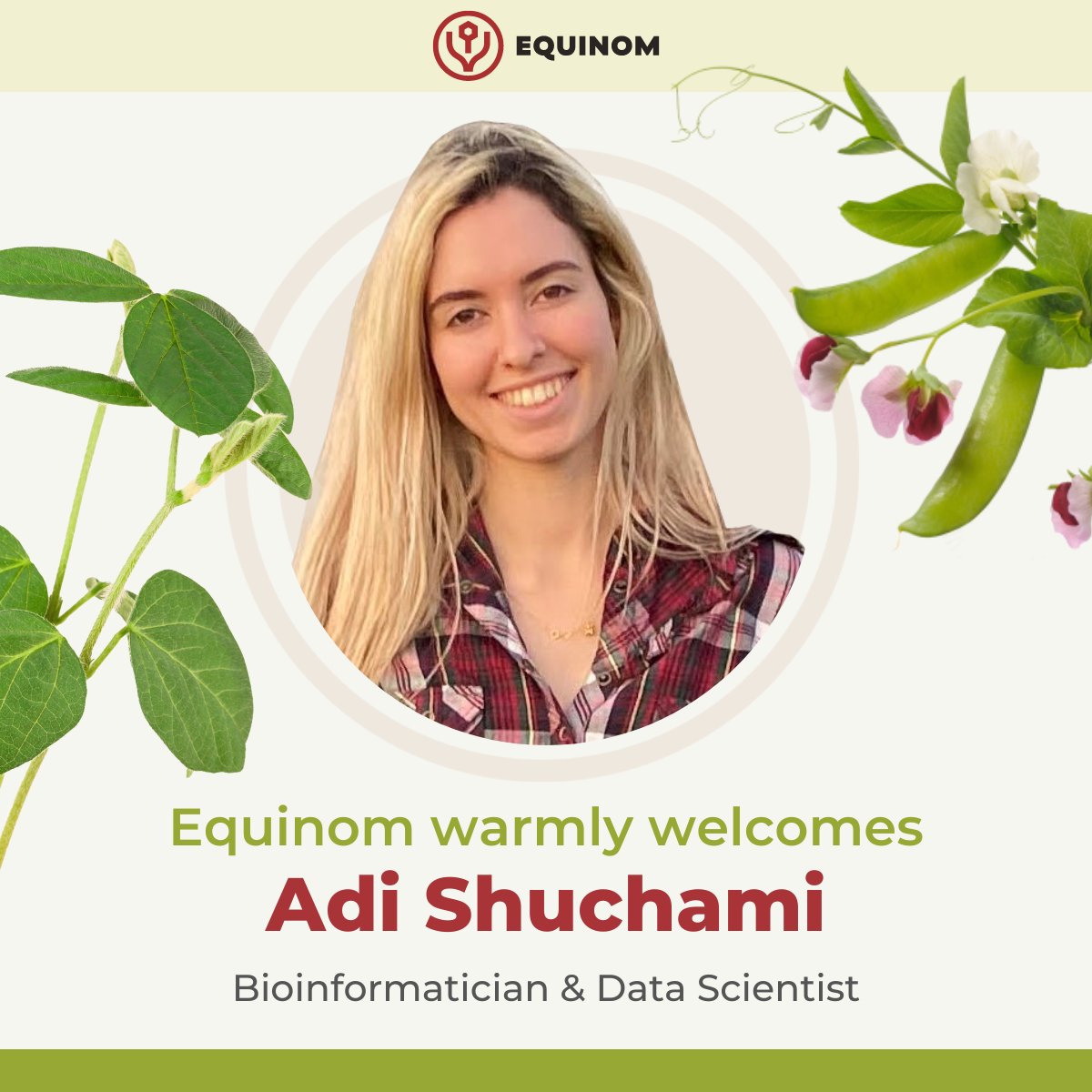 Welcome our newest R&amp;D superstar, Adi Shuchami, MSc who brings a wealth of #datascience and #bioinformatics expertise  to our proprietary #Manna #TechnologyPlatform, which helps us cultivate better food from the ground up naturally -- with NO Genetic Editing or engineering.