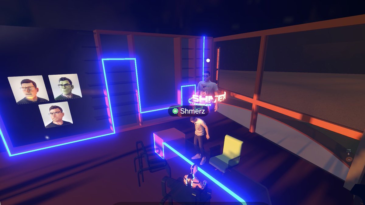 AAleksashev's tweet photo. ✨Visiting my friend @Shmerz86 at his #VR office at @Spatial_io
📍 https://t.co/R7GUDwBoMF
❤️🔥He met me on the table, after we sit, nicely talk and I catcheed Kitten number 3 to my collection 🍸.
Fun & productive time
#web3 #VRoffice #PlayToEarn https://t.co/DFAWiUwKUB