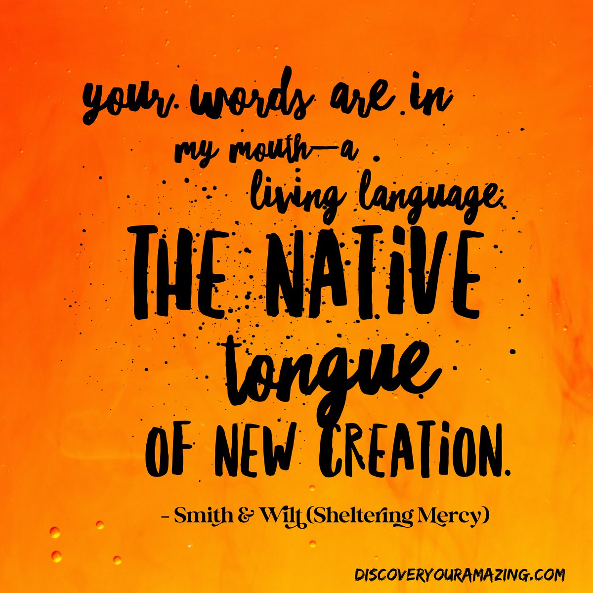 drgerrylewis's tweet photo. Oh, that God would speak through us! “Living language. The native tongue of New Creation.” Let that resonate with you today. #speaklife #discoveryouramazing #shelteringmercy https://t.co/TfW9fy9DMd