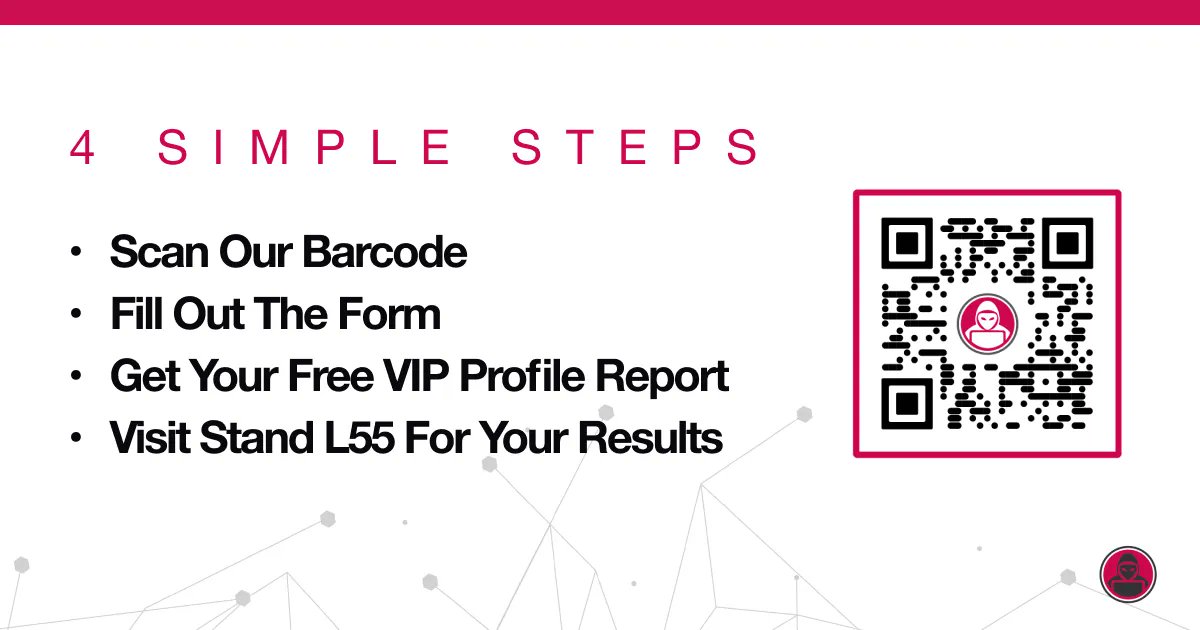 DarkInvaderIO's tweet image. Exclusive Opportunity For International Cyber Expo 2023! 

Follow these 4 simple steps: 

- Scan our Barcode below
- Fill out the form 
- Visit Stand L55 at the International Cyber Expo 
- Get your Free Personal VIP profile report from our team!

#ICE23