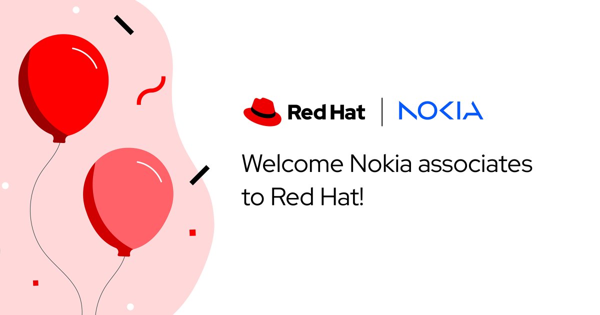 Welcome to the <a href="/Nokia/">Nokia</a> cloud infrastructure teams joining <a href="/RedHat/">Red Hat</a>. Together, we're paving the way for new best in class #telecommunications solutions.