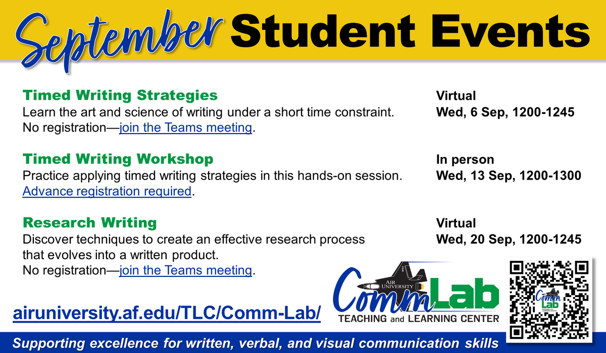 Air University Teaching & Learning Center tweet media