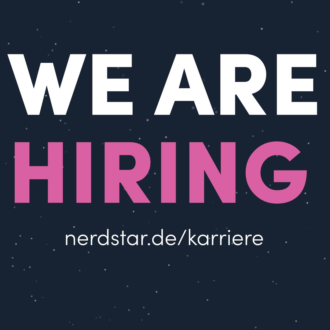 🚨JOB ALERT🚨

Wir suchen ab sofort drei neue Mitarbeiter:innen:

➡️Medienproduzent:in
➡️Broadcast Engineer 
➡️Junior Projektmanager:in!

Alle weiteren Infos findet ihr hier: nerdstar.de/karriere

📧Bewerbt euch gerne per Mail an:  jobs@nerdstar.de

Wir freuen uns auf euch! 🙌