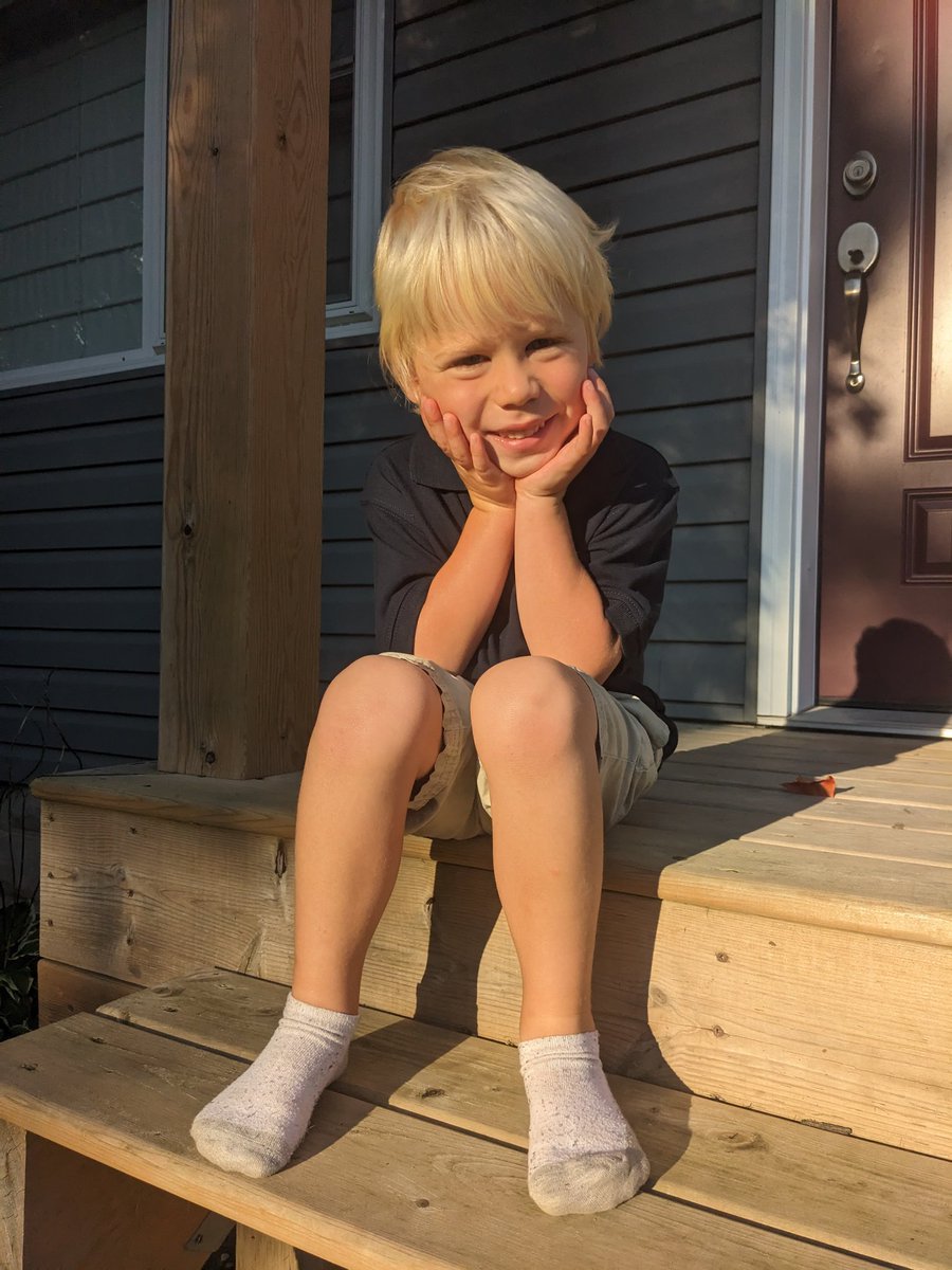 First day of school for this little guy. Good luck buddy! 🎒🥹