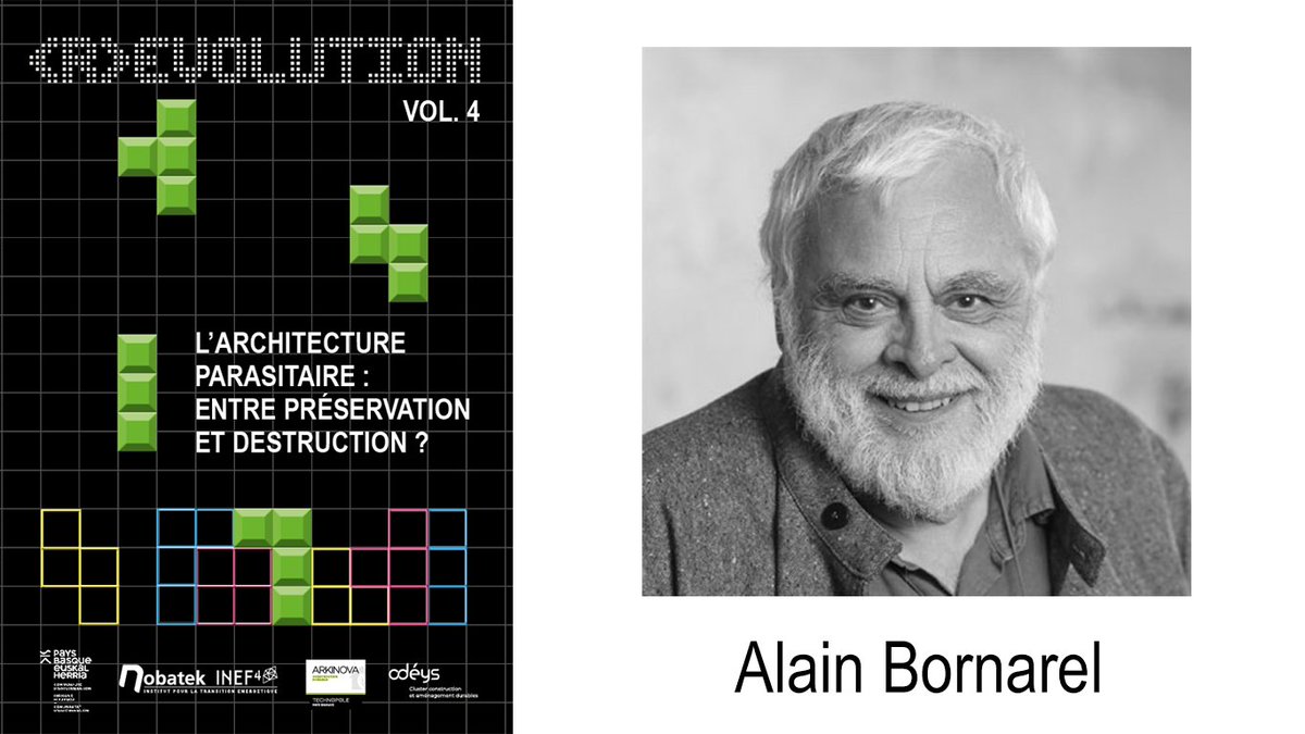 [#RevTechConf] Découvrez notre parrain : Alain Bornarel pour sa keynote d'ouverture🟢

&lt;R&gt;EVOLUTION - L'architecture parasitaire : entre préservation et destruction ?
Vendredi 13 octobre 📆
Anglet, Espace de l'Océan (64) 📍

Gratuit sur inscriptions 👉 shorturl.at/ijwCO