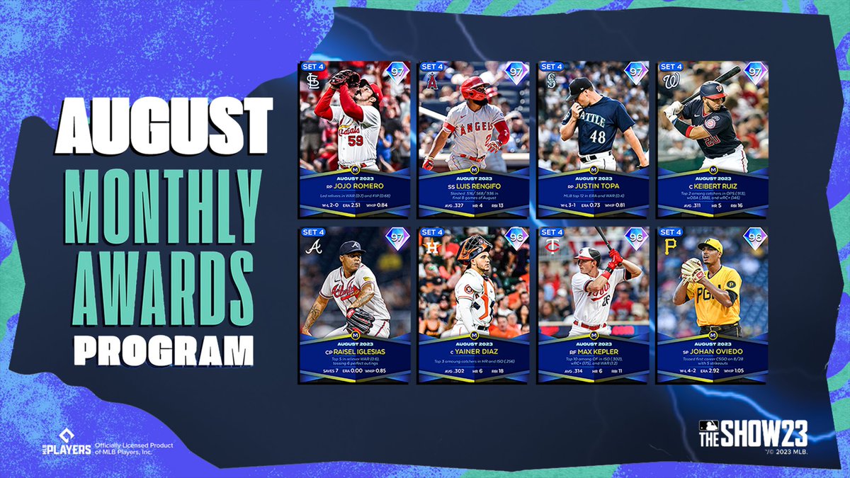 EdM_CCC's tweet photo. It's time to bring you J-Rod Show, August Monthly Awards ⚡Lightning⚡️ Player Julio Rodriguez! 🔱 ⚾ @JRODshow44 @MLB

Find all 24 cards in the August Monthly Awards Program in 4 days, this is a CONCEPT.

This is also collaboration with @maxicustoms!

#MLBTheShow23 #SeaUsRise https://t.co/I1RI8QQqWK
