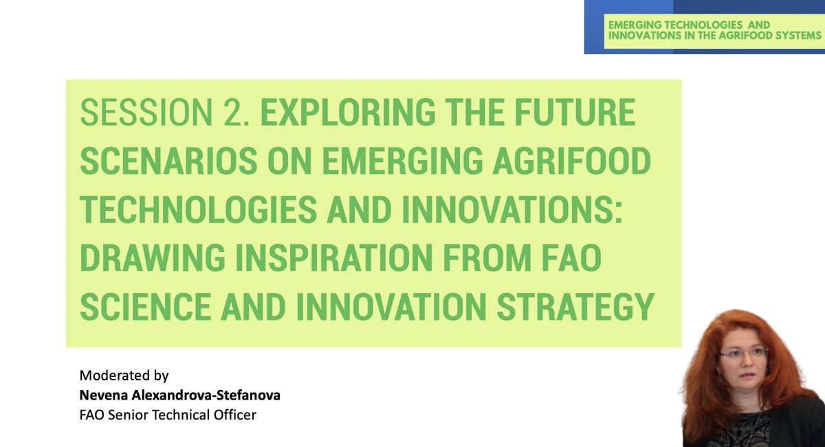 This workshop is a participatory visioning exercise developed in the context of the #HorizonScanning & strategic #Foresight initiated by @FAOScienceChief and @FAOInnovation on emerging technologies and broader innovation areas, and their potential impacts on #agrifood systems.