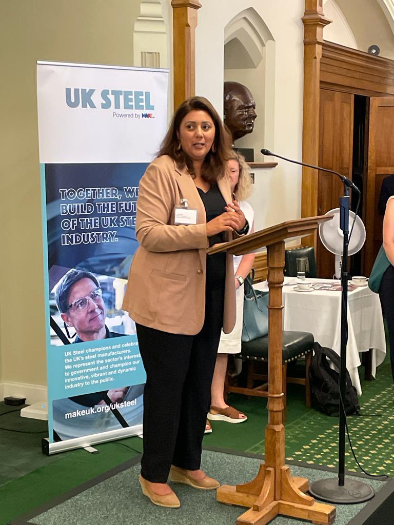 railindustry's tweet photo. Minister @Nus_Ghani highlights the importance of the new Public Procurement Note which makes the case for the use of British made steel at @UKSteel__ Parliamentary event. 

RIA’s Technical Director was pleased to support RIA member @BritishSteelUK 

#RIAMember https://t.co/1Fg9LK8QDh
