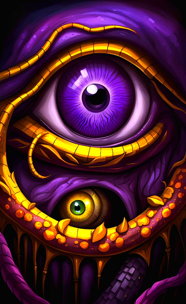 finalgamer89's tweet photo. #cthun #oldgod #oldgods #worldofwarcraft #worldofwarcraftfanart #fanart #wow #eye #eyes #eyeball #purple #yellow #watching #watcher #watchingyou #ai #aiart #eyeballs #beholder #gaming #gamer #gamers #wowfan #wowfanart #wowfans #worldofwarcraftfans #artideas #artprompts https://t.co/5gaIcTAygE