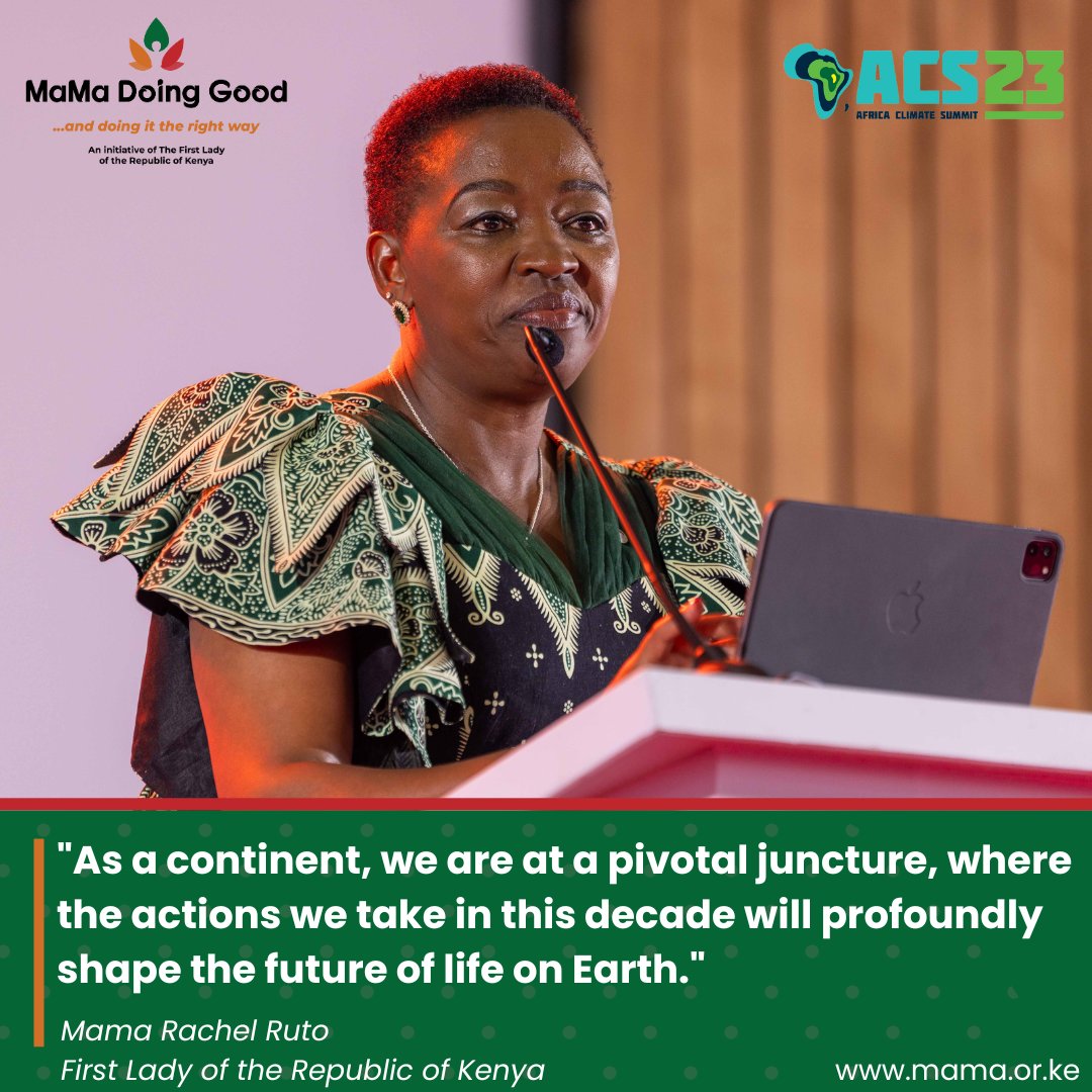 MamaRachelRuto's tweet photo. The actions we take in this decade will have a profound impact on our future. #AfricaClimateSummit23 https://t.co/IXd0FV3Cn1