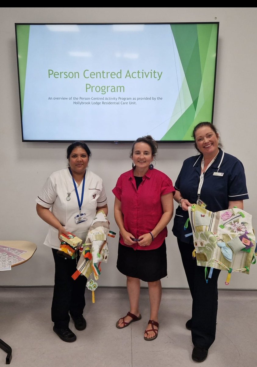 @fmcauley101 #activitycoordinator  #HollybrookLodge presented  on the #personcentredactivity program at #mixandmunch session and shared  insights into the day to day planning, communication and its benefits for our #residents.