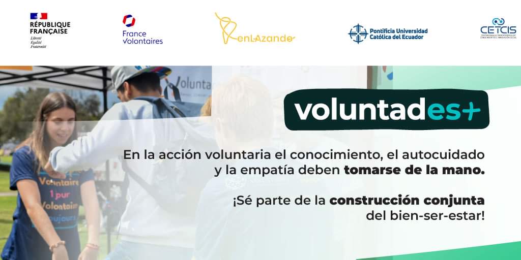 rev_ecuador's tweet photo. @FVolontaires , miembro de la Red Ecuatoriana de Voluntariado, extiende una invitación a postular  Voluntades+ como parte del Programa EnLAzando II

Postula hasta el 7 de septiembre 

 Información, requisitos y condiciones: https://t.co/cpmagXKQzT 
Dudas: voluntadesmas@gmail.com https://t.co/UdDYqSuw0W