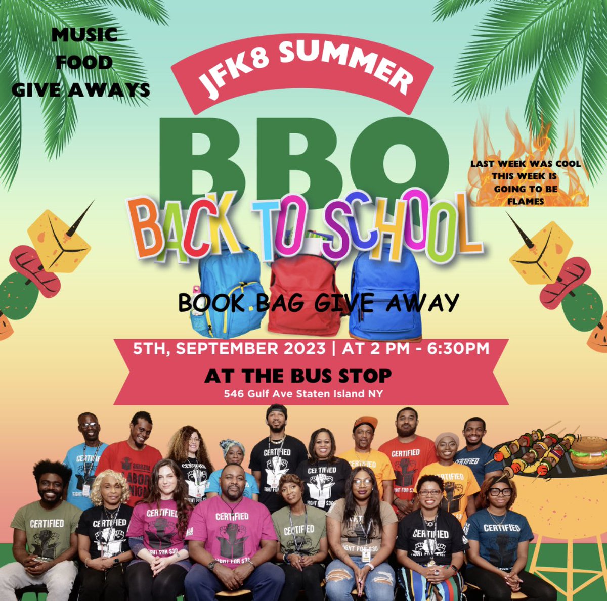 BACK TO SCHOOL Giveaway TODAY!! @ JFK8 Amazon our final BBQ of the summer @amazonlabor see you there! #Hotlaborsummer ✊🏽