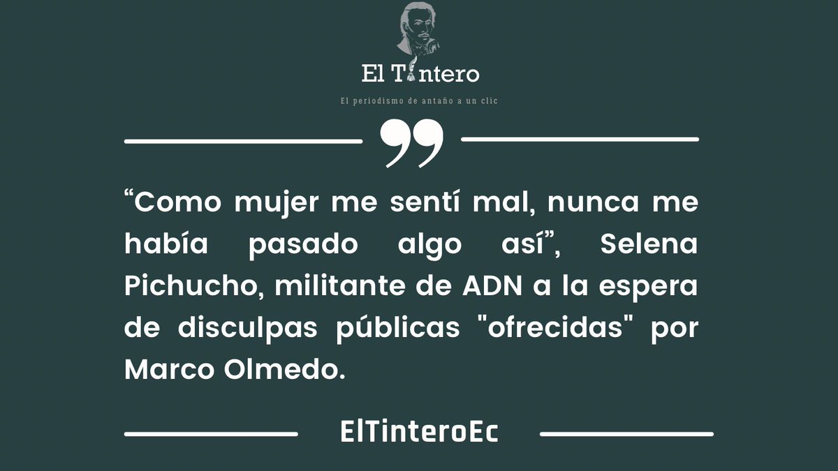 #Politica | ¿Marco Olmedo, director provincial de ADN, pedirá disculpas públicas a Selena Pichucho? #Politica
#Cotopaxi 
<a href="/Adnecuadorok/">AdnEcuadorOk</a>