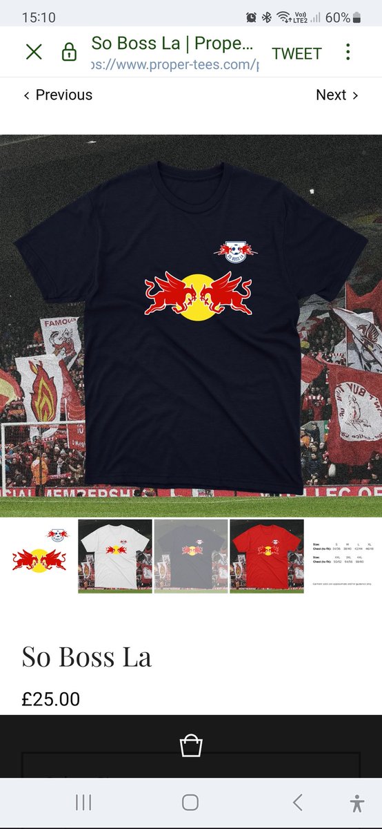 RedPMcG's tweet photo. First order in with @proper_tees no game this weekend so at least I can look forward to this arriving 😀 https://t.co/WAdvLDFB6B