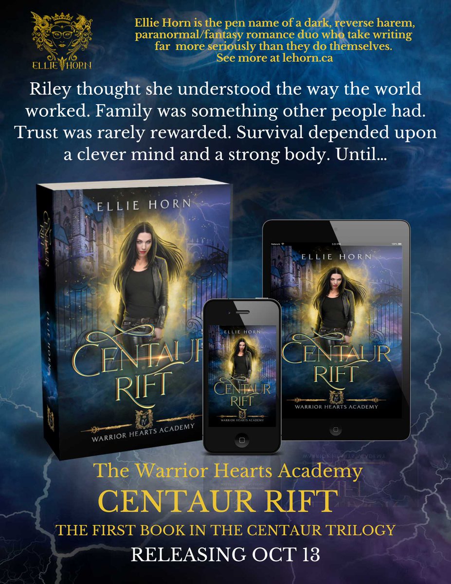 🎉🎉COMING SOON!🎉🎉 We are so excited to help Ellie Horn announce the upcoming release of her new Centaur trilogy within the Warrior Hearts Academy series! Check it out and be sure to pre-order Centaur Rift today! Pre-order CENTAUR RIFT: geni.us/b9X2aeo