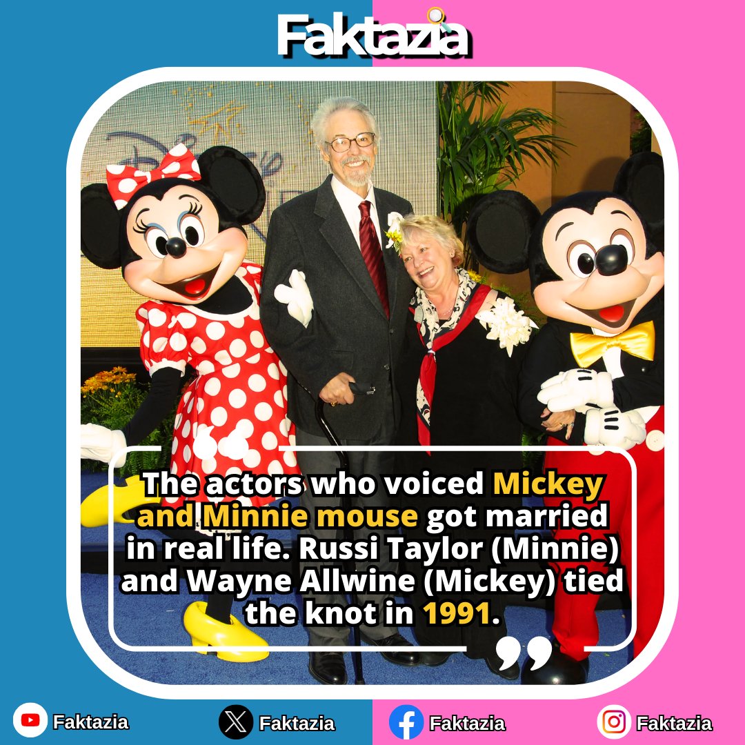 💑 From Voice Lines to Heartstrings: When Mickey and Minnie Found Love in Real Life! ❤️🐭
#facts #fact #amazingfacts #fakta #faktz #faktaunik #faktadunia #factsdaily #factbytes #quickfacts #factfriday #funfacts #generalknowledge #facthindi #factindia #worldfacts #factknowledge