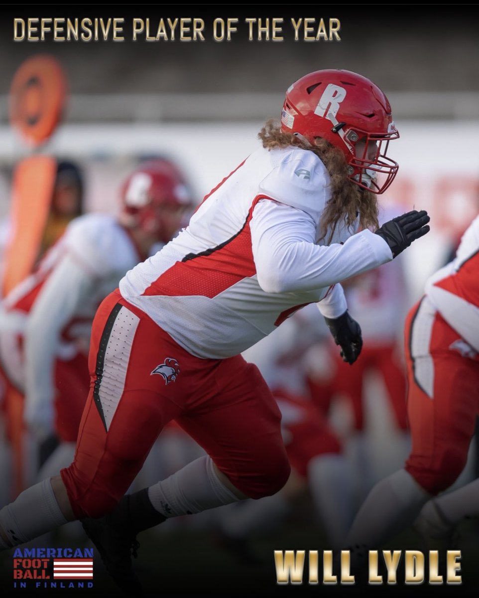 American Football in Finland (AFF) select the best offensive and defensive player of 2023. Two Roosters players have been nominated 🔥💪🏽

<a href="/dannykittner7/">DKJR.</a> 
<a href="/WillLydle/">Bill Lydle</a> 

#jenkkifutis #vaahteraliiga #roostersfamily