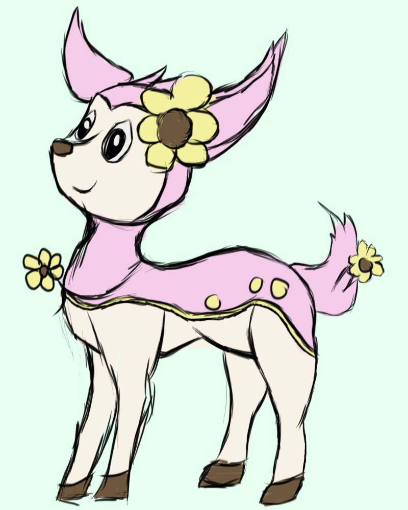 EspeonSparkling's tweet photo. Day three sketch (I was late to the draw): Deerling! spring and summer alt included https://t.co/XKazaLnAGg