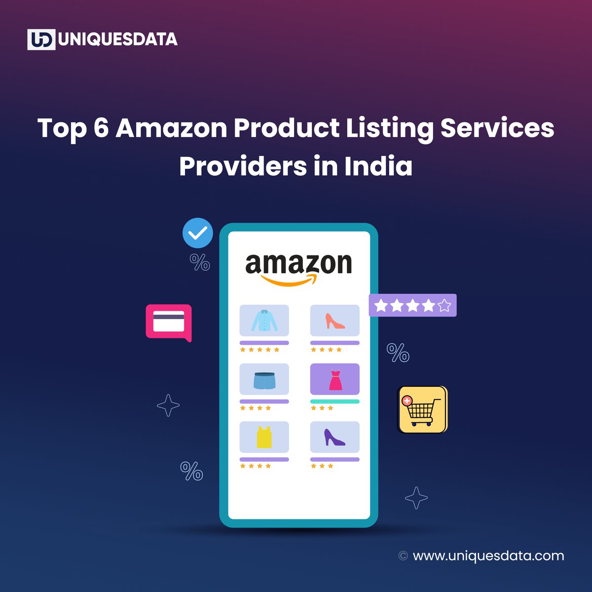 Amazon being the biggest marketplace yet an overwhelming platform for product listing. 
Here are the top 6 companies serving high-quality Amazon Product Listing services.

Get in touch for more information: bit.ly/3LbQJCj

#uniquesdata #blog #outsourcing #productlisting